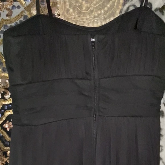 Pearl Jeweled Necklace Halter Mesh Gown - Picture 6 of 8